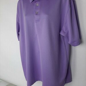 Pga Golf Purple  Collared Golf ‎ Shirt  L